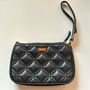 Black Leather Kate Spade Clutch